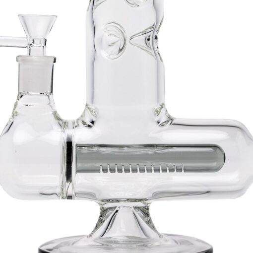 Human Grade Inline Tube Triple Ice Catch Glass Water Pipe - Image 2