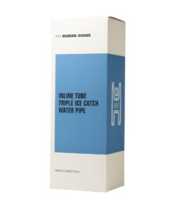 Human Grade Inline Tube Triple Ice Catch Glass Water Pipe - Image 4