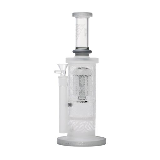 Human Grade Sacred Straight Sandblasted Glass Water Pipe - Image 3