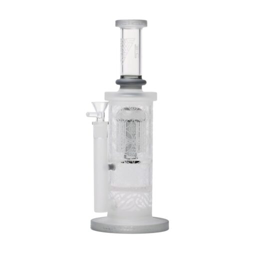 Human Grade Sacred Straight Sandblasted Glass Water Pipe - Image 3