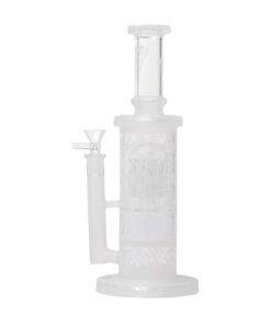 Human Grade Sacred Straight Sandblasted Glass Water Pipe Clear