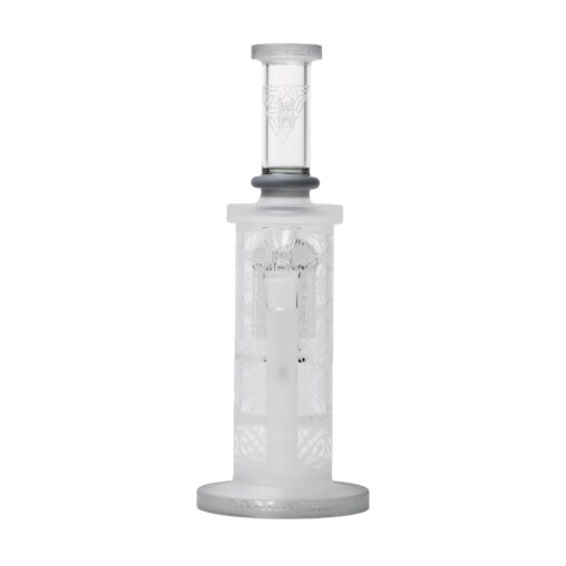 Human Grade Sacred Straight Sandblasted Glass Water Pipe - Image 4