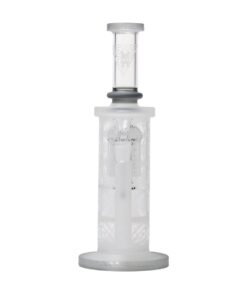 Human Grade Sacred Straight Sandblasted Glass Water Pipe - Image 4