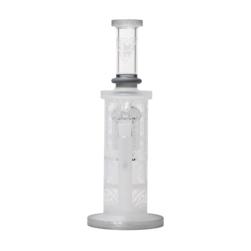 Human Grade Sacred Straight Sandblasted Glass Water Pipe - Image 4