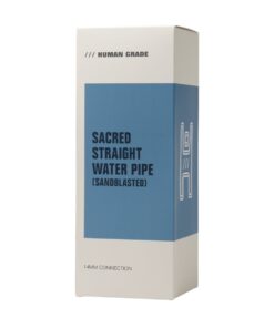 Human Grade Sacred Straight Sandblasted Glass Water Pipe - Image 6