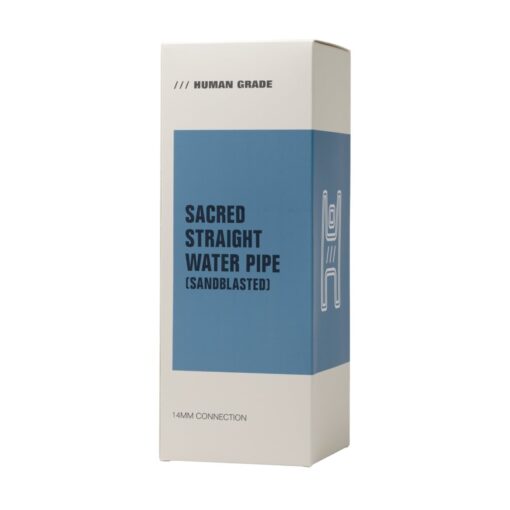 Human Grade Sacred Straight Sandblasted Glass Water Pipe - Image 6