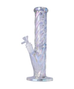 Human Grade Twisted Iridescent Tube Glass Water Pipe - Image 3