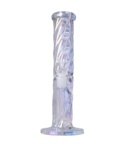 Human Grade Twisted Iridescent Tube Glass Water Pipe - Image 5