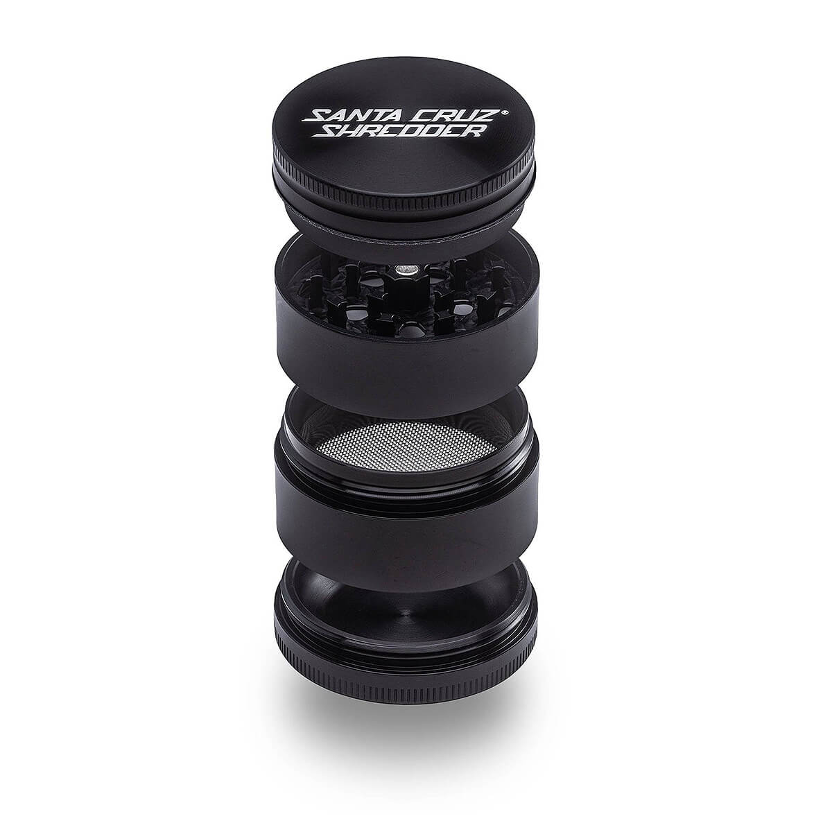 Santa Cruz Shredder Medium 4 Piece Grinder - Black