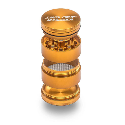 Santa Cruz Shredder Medium 4 Piece Grinder - Gold
