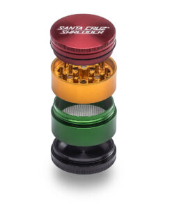 Santa Cruz Shredder Medium 4 Piece Grinder - Rasta